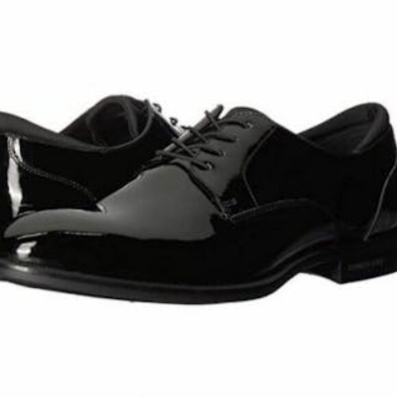 Kenneth Cole Mens Futurepod Plain-Toe Patent Leather Oxfords main image 2